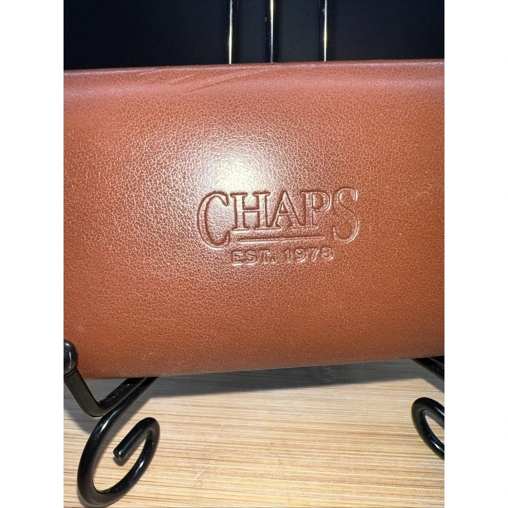 Chaps Ralph Lauren Hard Shell Eyeglass/Sunglass Clamshell Box Brown